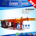 2 axles skeleton container semi trailer, 20ft container shipping chassis semi trailer for sale